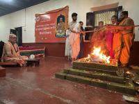 Purnahuti and Pujana by HH Swamiji at Shri Vishveshwara Venugopala Temple; Paduka Pujana (14 Feb 2026) Pictures Courtesy of Shri Shriram Shirali